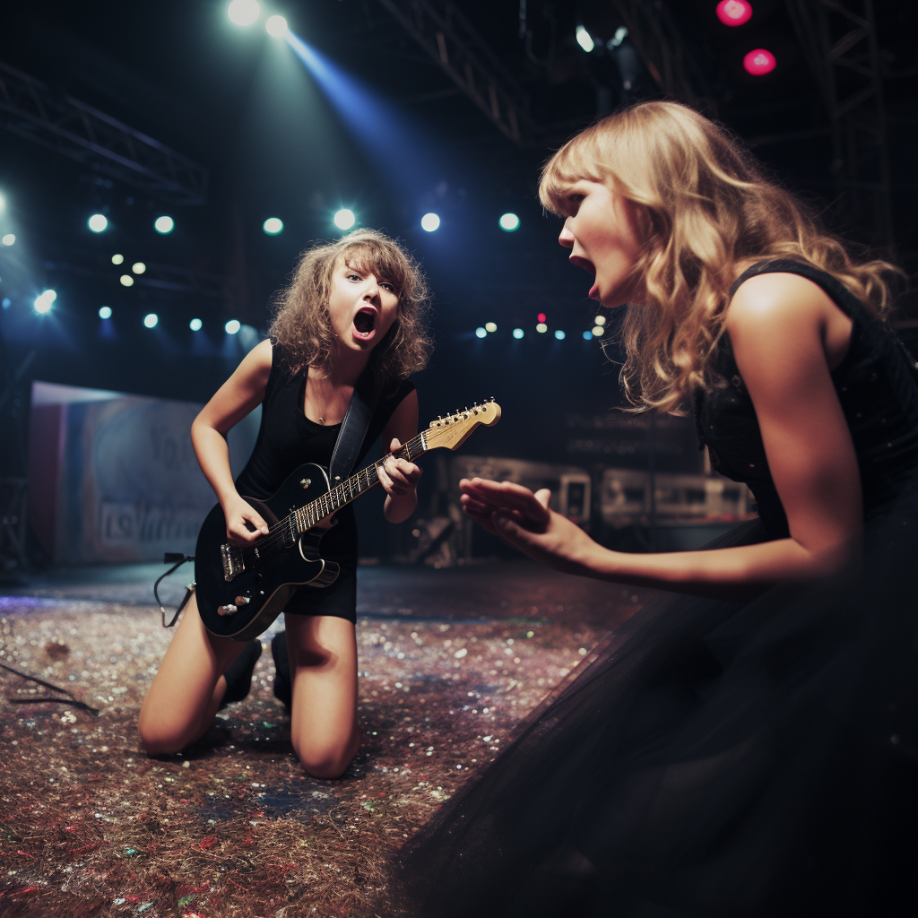 Angry Taylor Swift pushes girl backstage