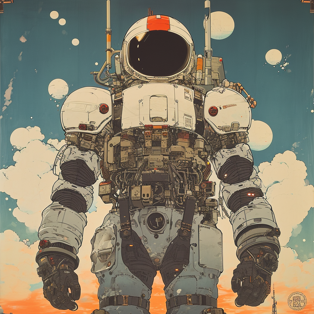 Space Action Hero in Neo-Vintage Armored Suit