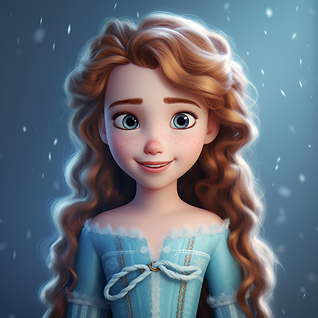 Anne, the Frozen Cartoon Princess