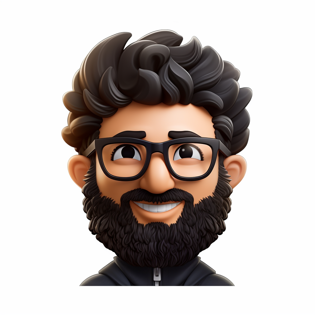 Trendy person with glasses and beard