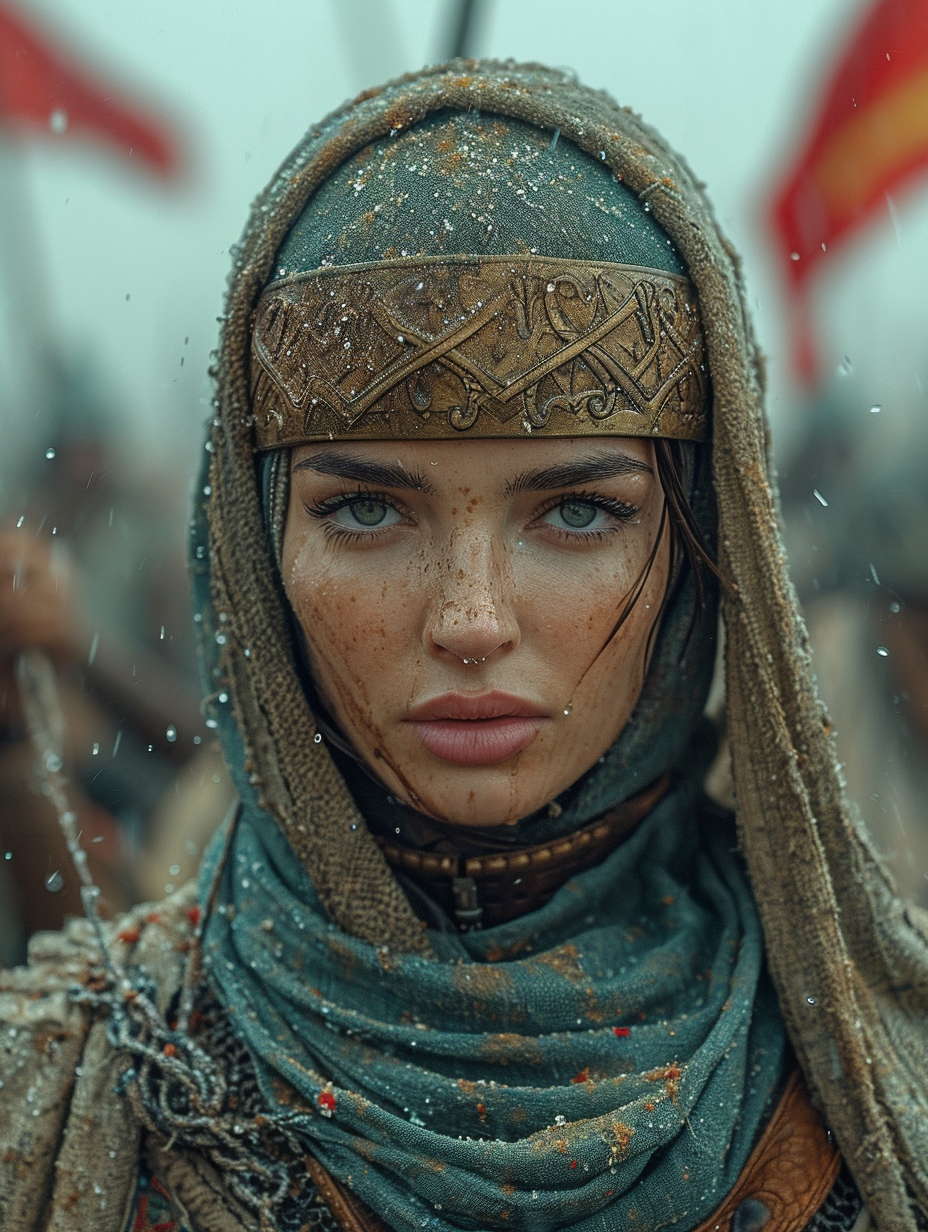 Arabic Female Warrior Ancient Battlefield