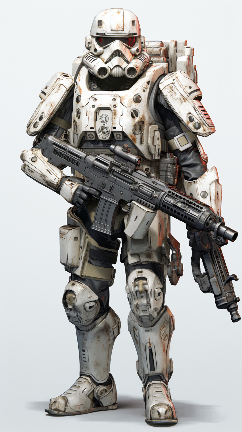 Detailed Armageddon Steel Legion Stormtrooper Artwork