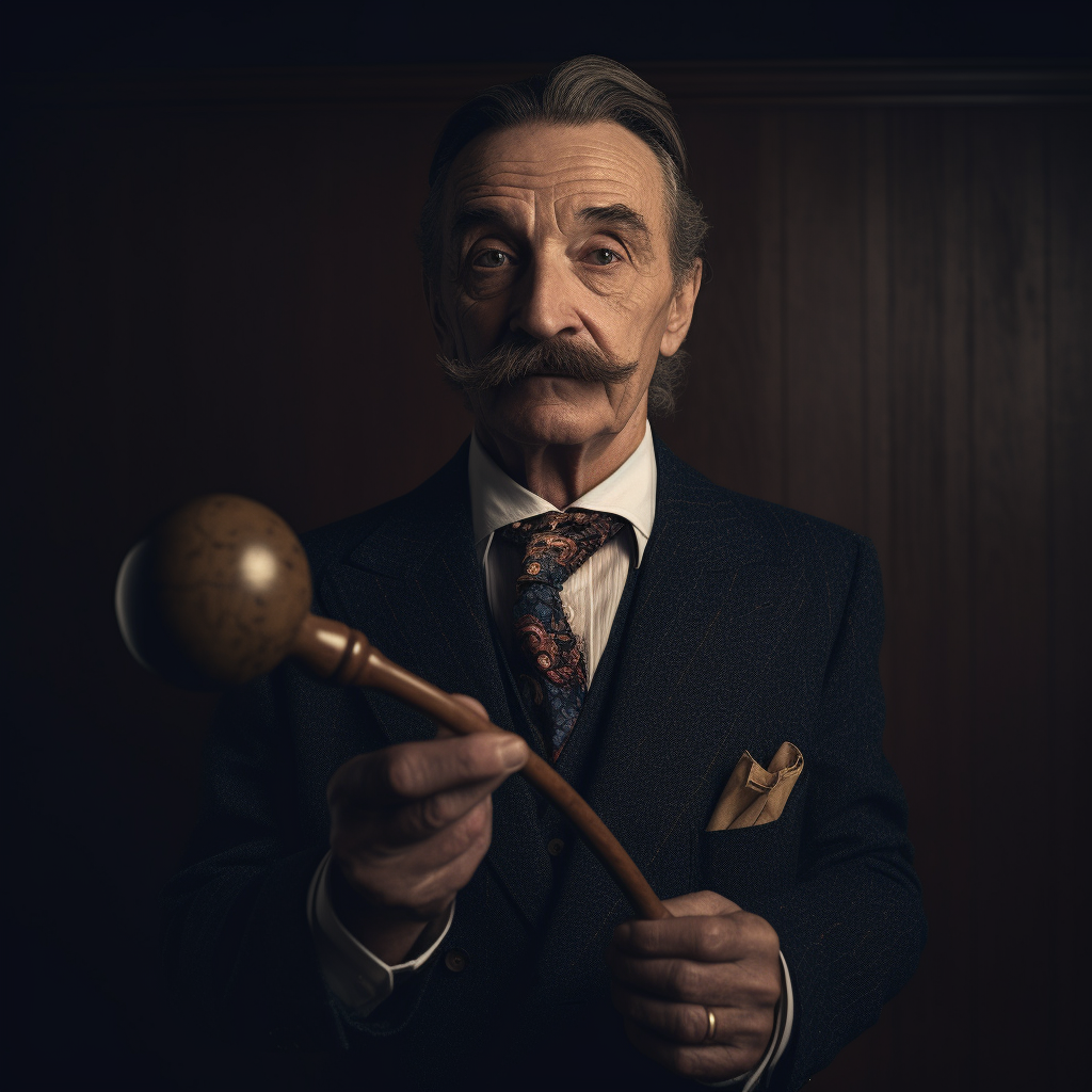 Art Auctioneer London Gavel Mustache