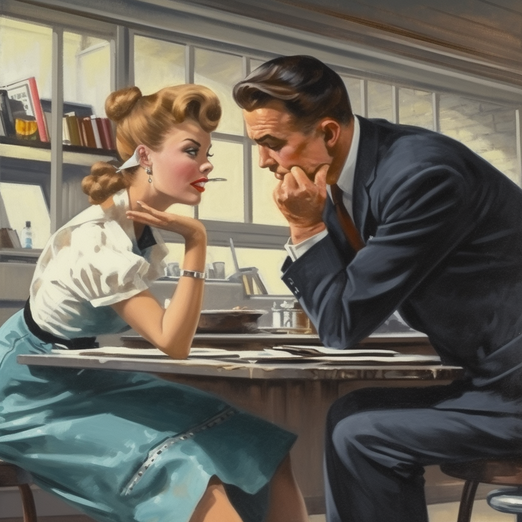 Arthur Sarnoff-style image depicting despair and loss