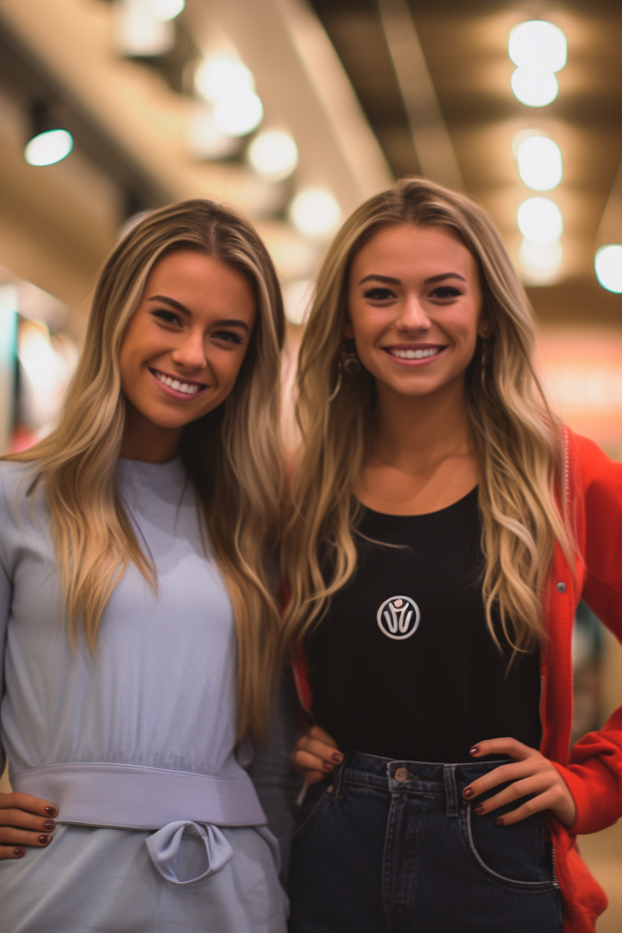 Three young athletic girls in Lululemon outfits posing