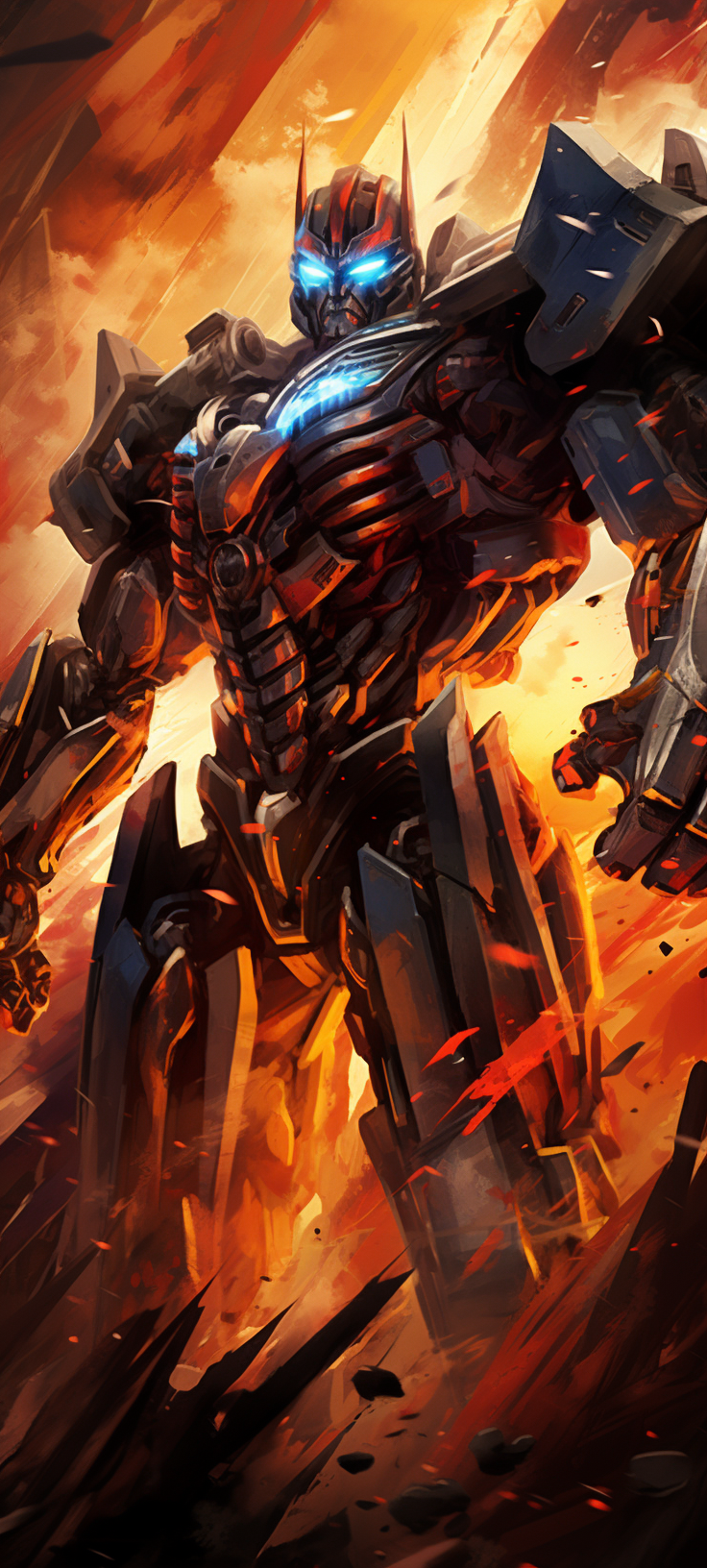 Autobot in an epic illustration