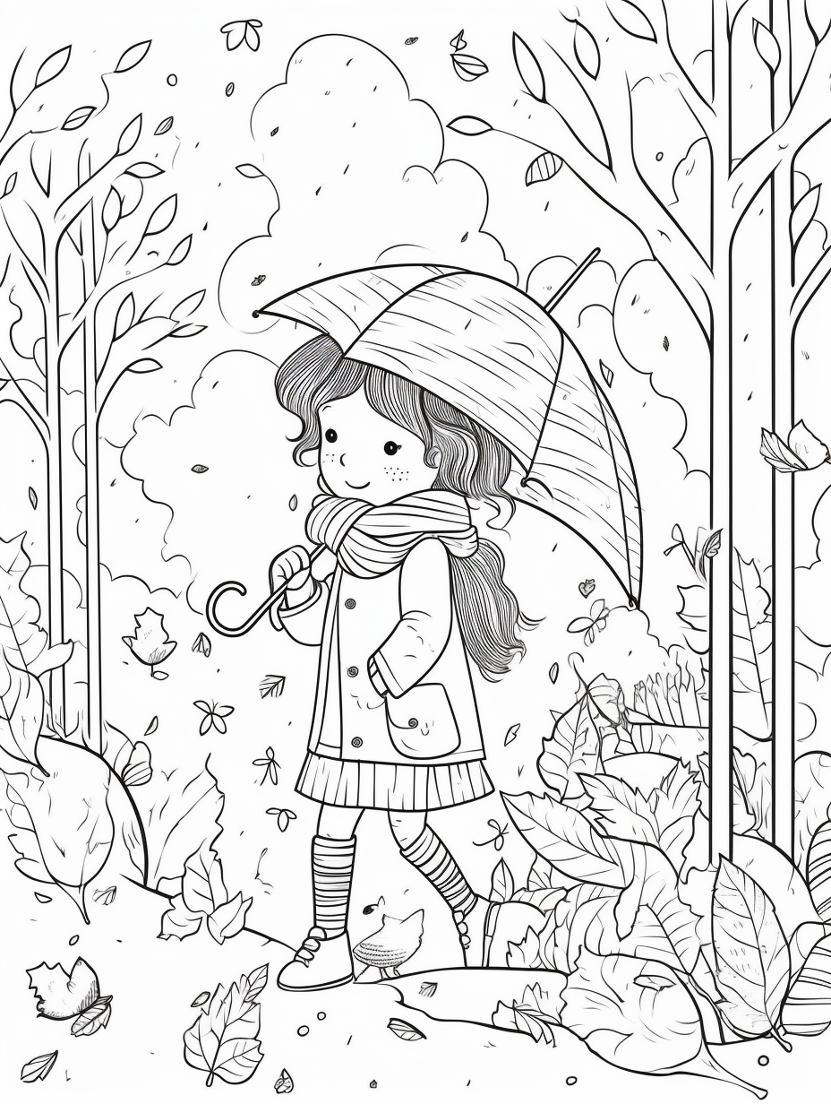 Autumn Leaves Coloring Book