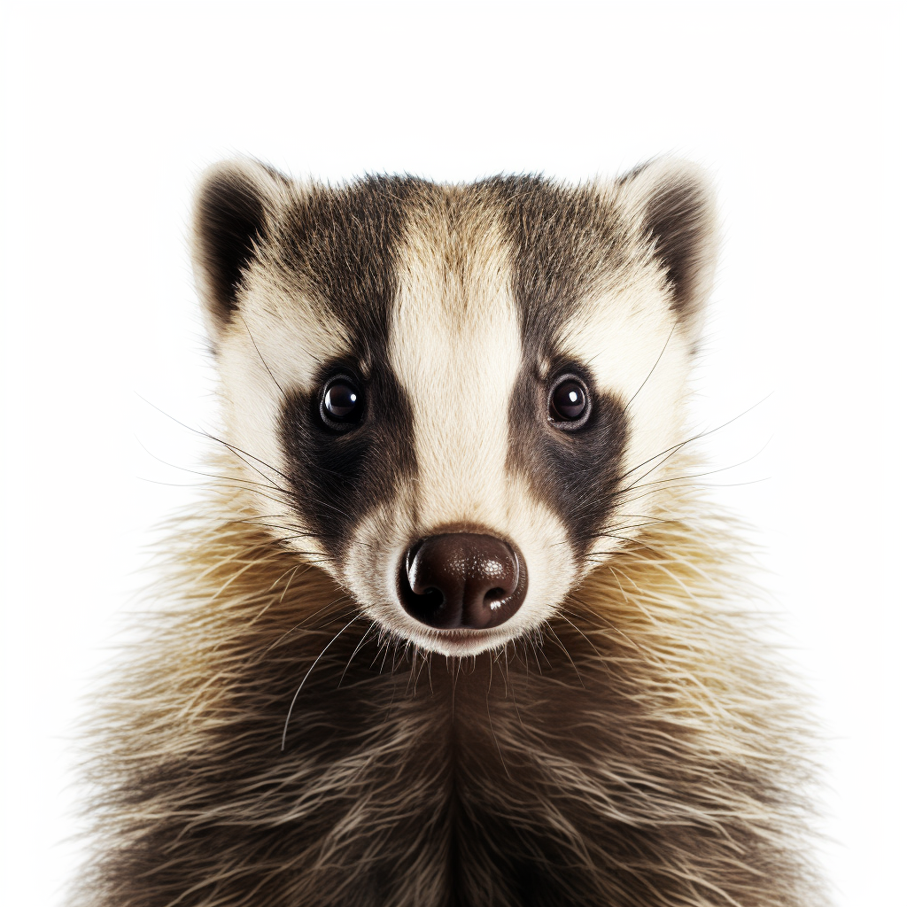 Badger head isolated on white