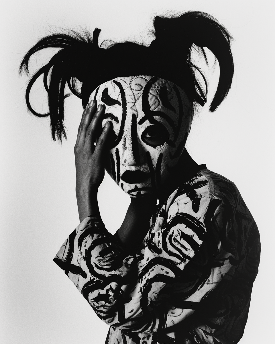Balinese Masked Indonesian Woman Presence