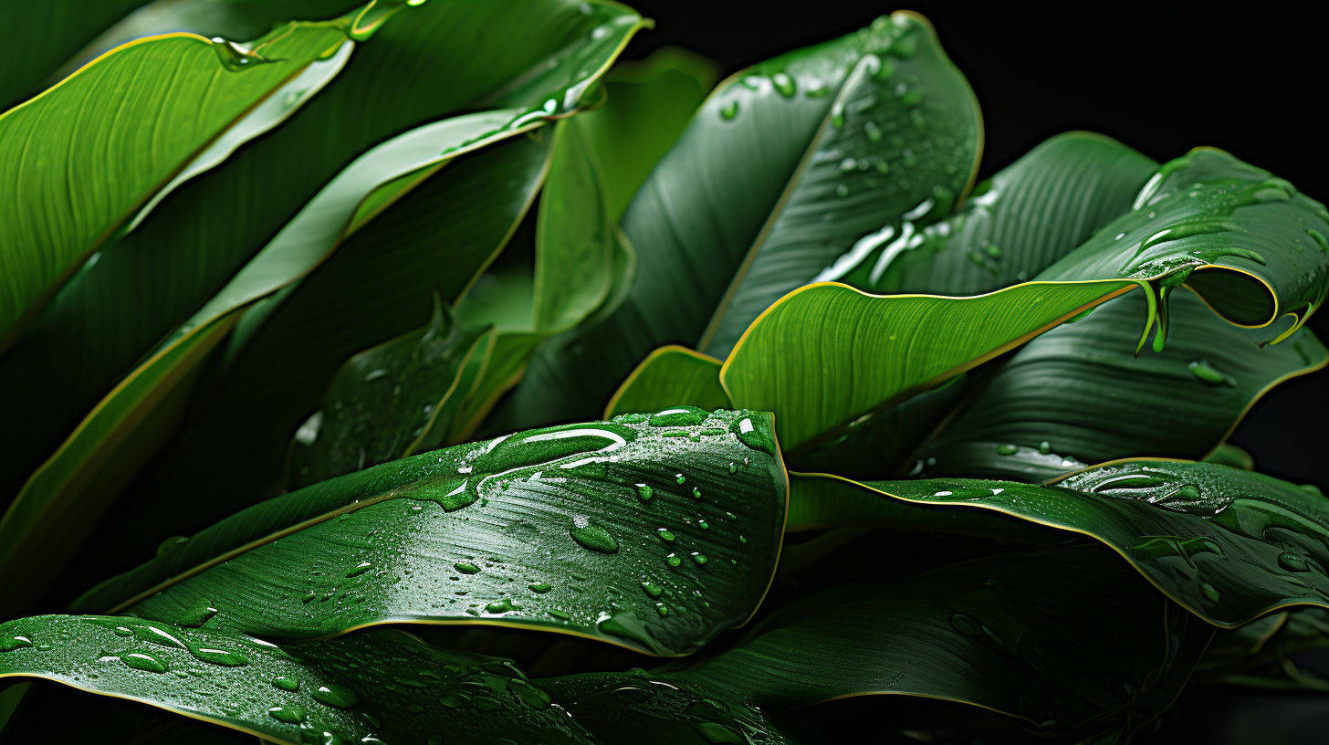 Beautiful banana leaf in nature