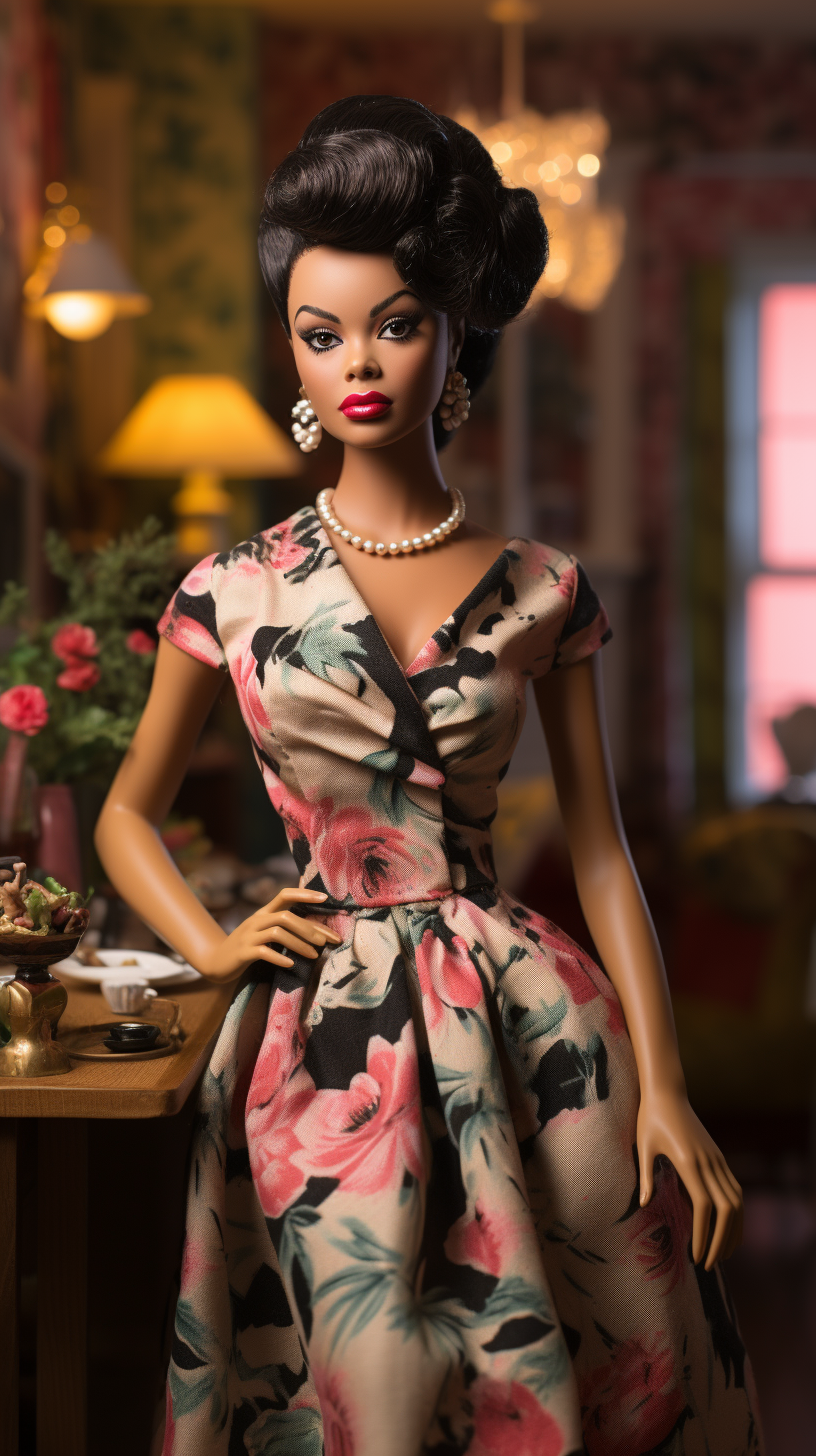 Vintage Barbie Black Biracial Doll in 1959 Style