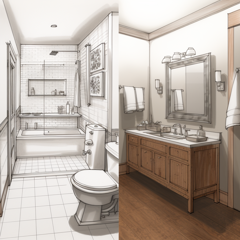 Bathroom Renovation Transition Image