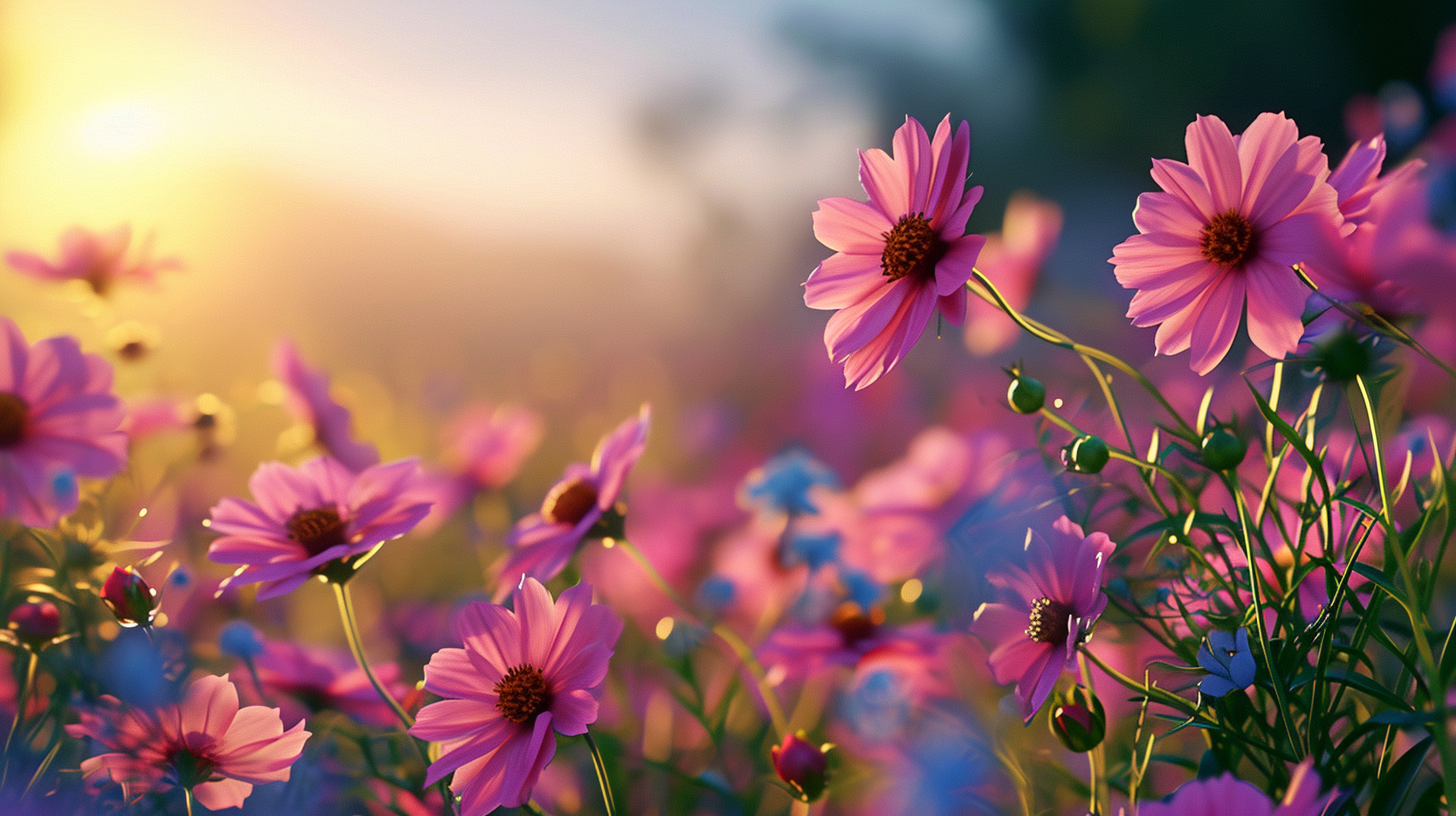 Beautiful Flowers Calm Realistic Photo