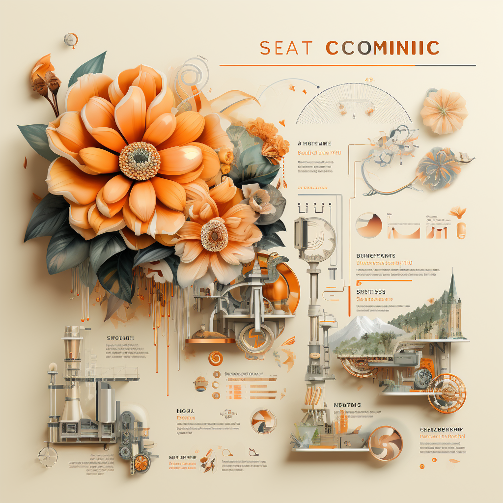 Beauty Secret Infographic in Orange-Beige Warm Tone