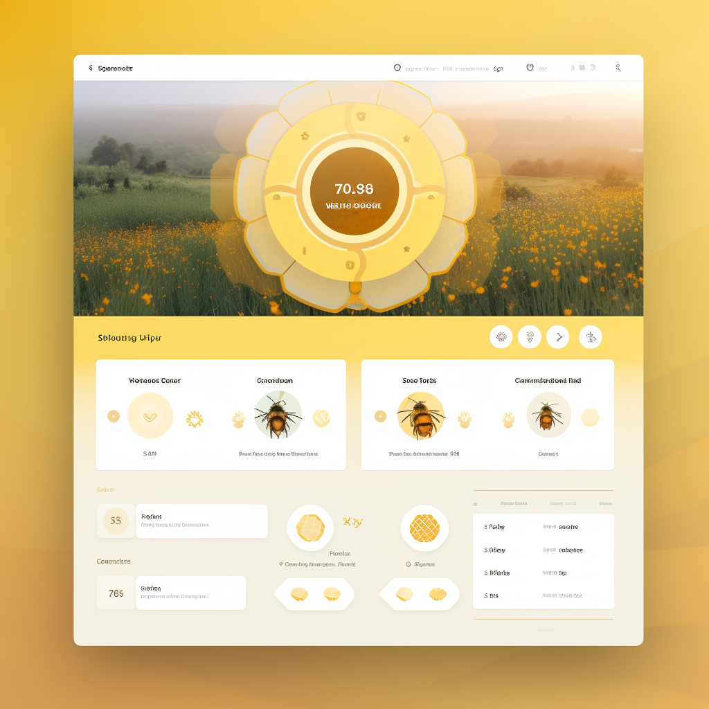 Beekeeping dashboard panel illustration