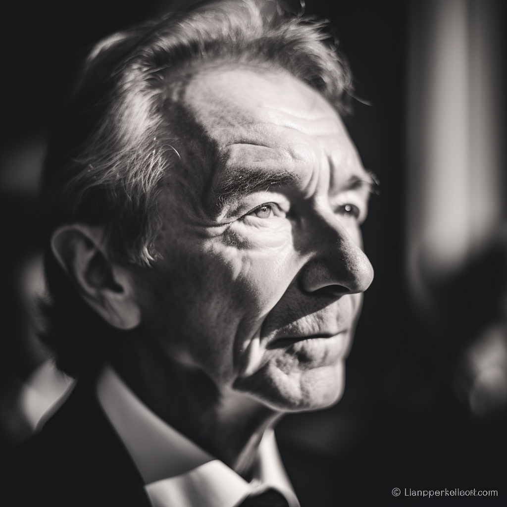 Billionaire Bernard Arnault Portrait Bokeh