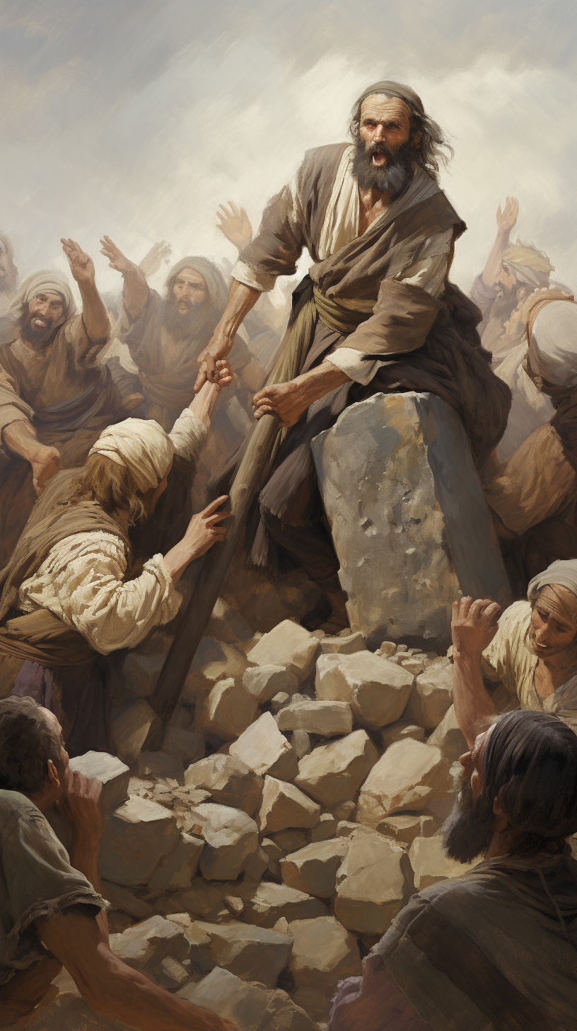 biblical times stoning mob