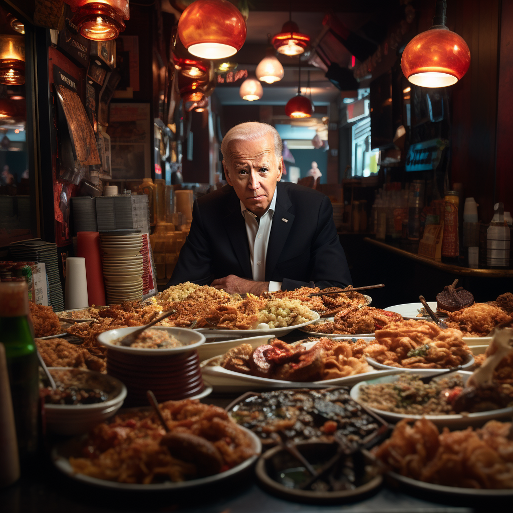 Joe Biden concerned at restaurant spread