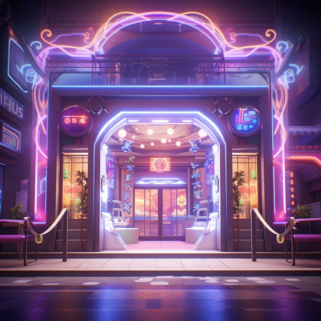 Restaurant entrance with anime vibes