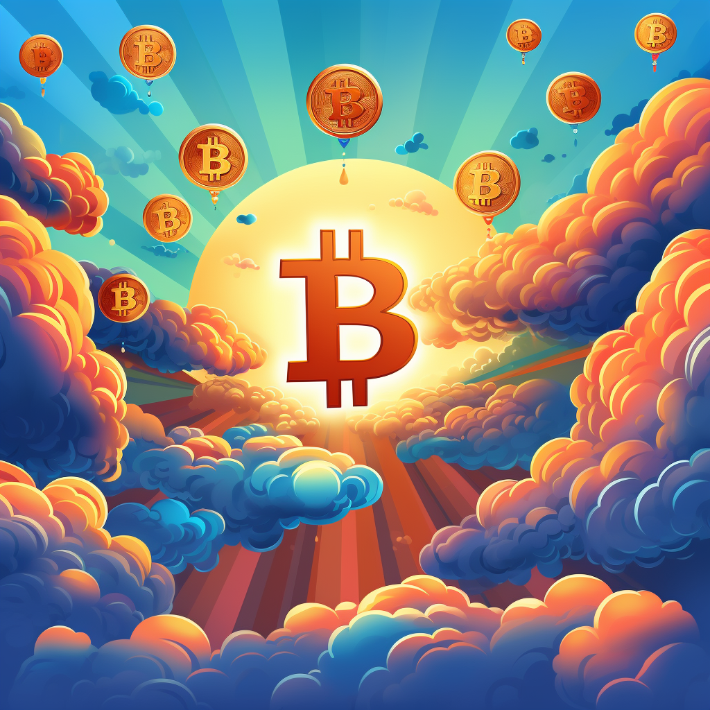 Bright bitcoin in the sky