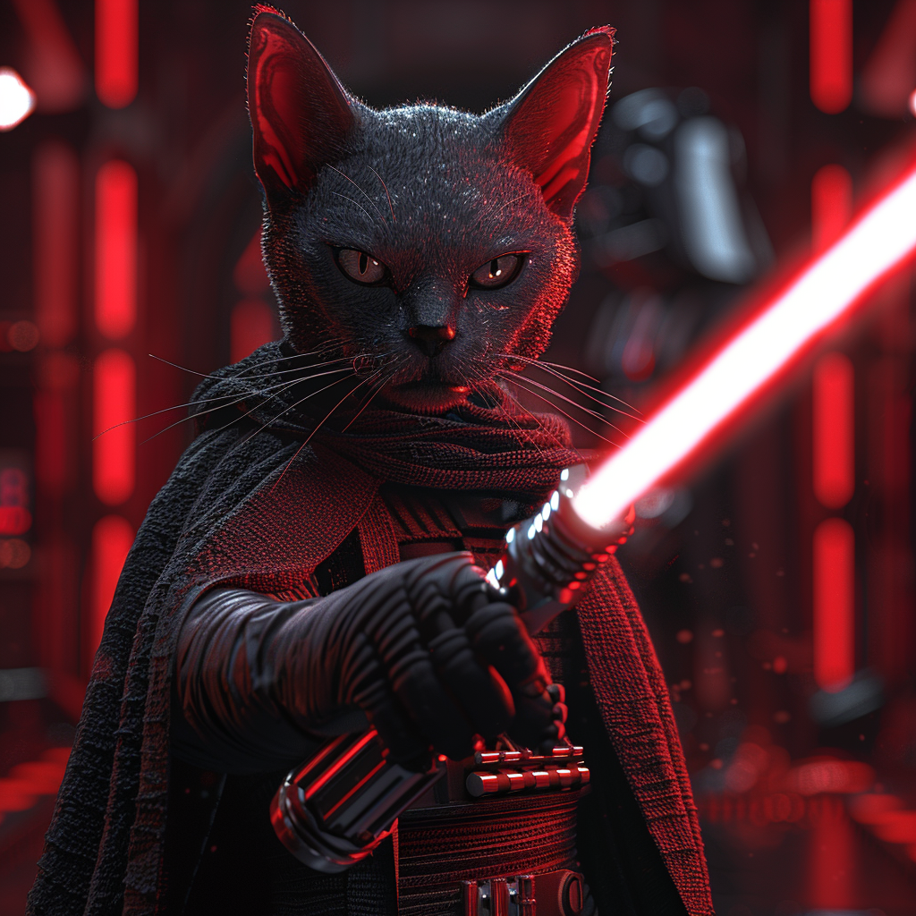 Black Cat Darth Vader Lightsaber