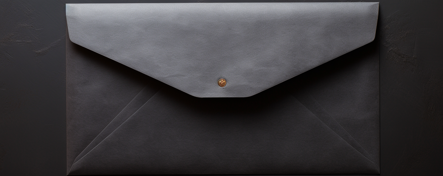 Black Dossier Envelope on Grey Table