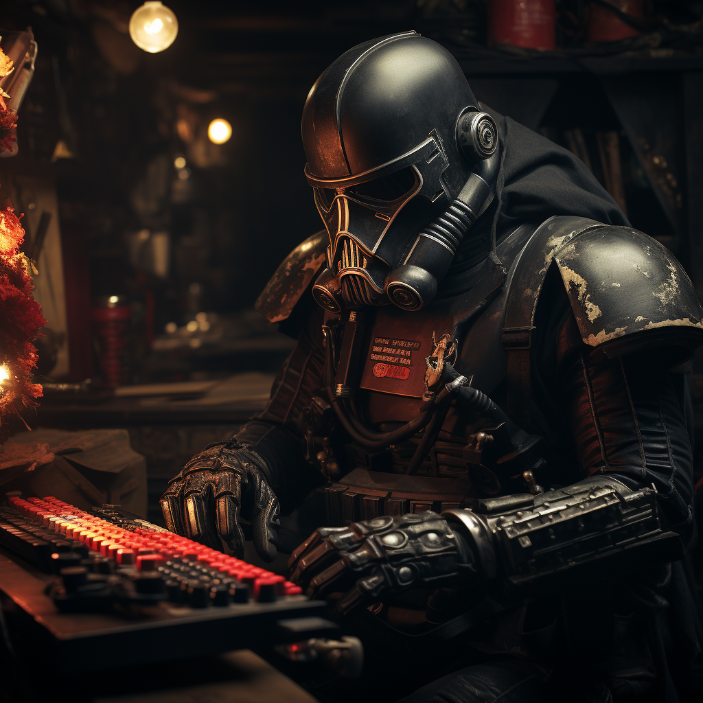 Black Stormtrooper typesetting old style