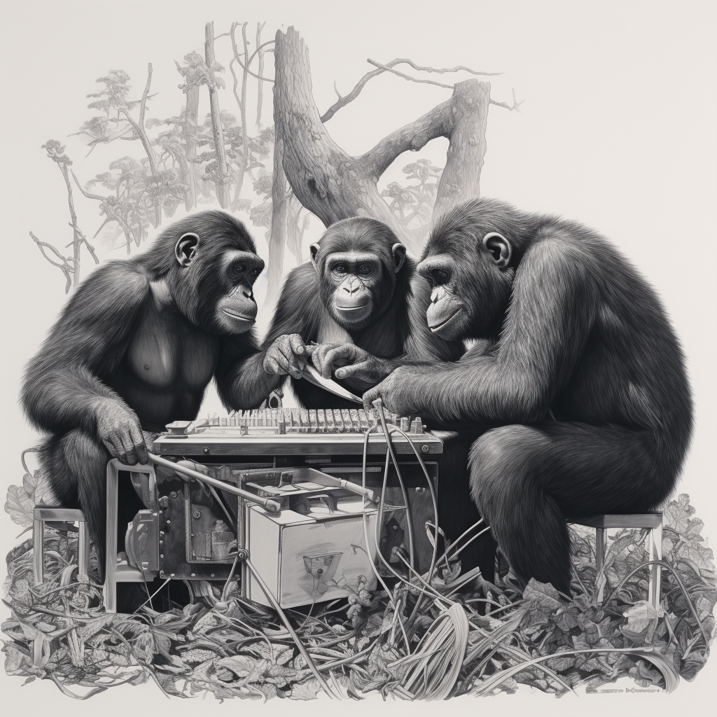 Apes discovering tool of logic