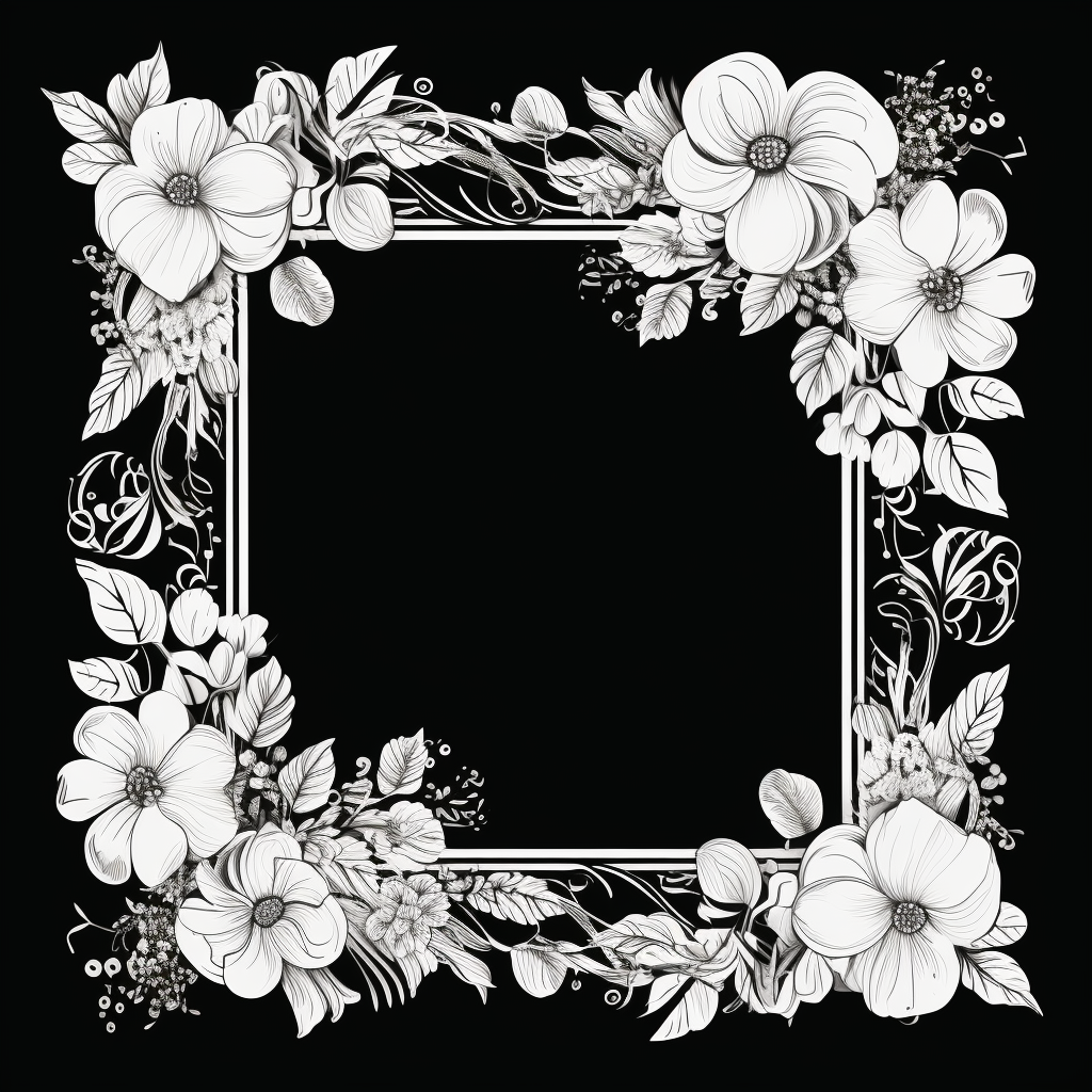 Black and white squared frame vector