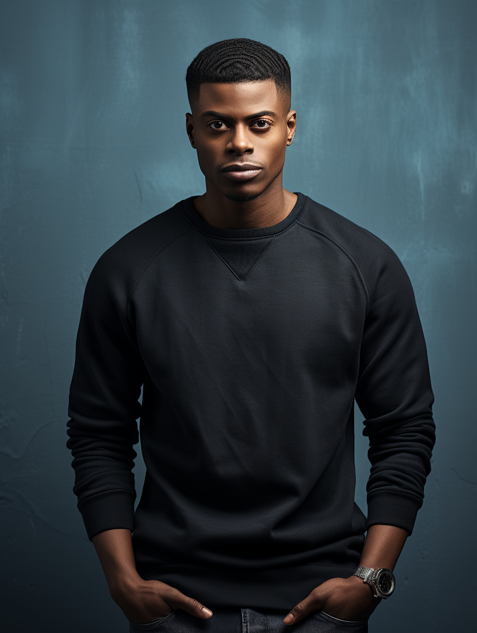 High-resolution texture of black male sweater