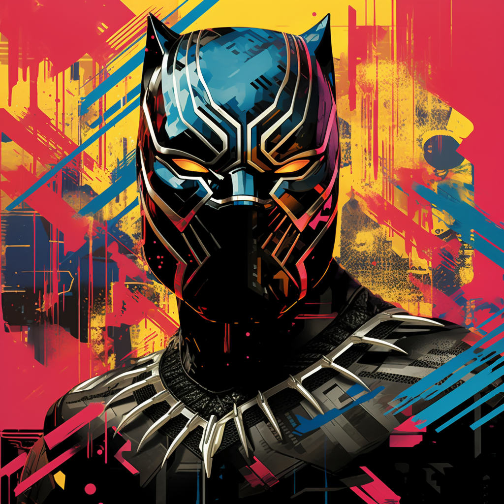 Stunning Black Panther Typography Cover Design