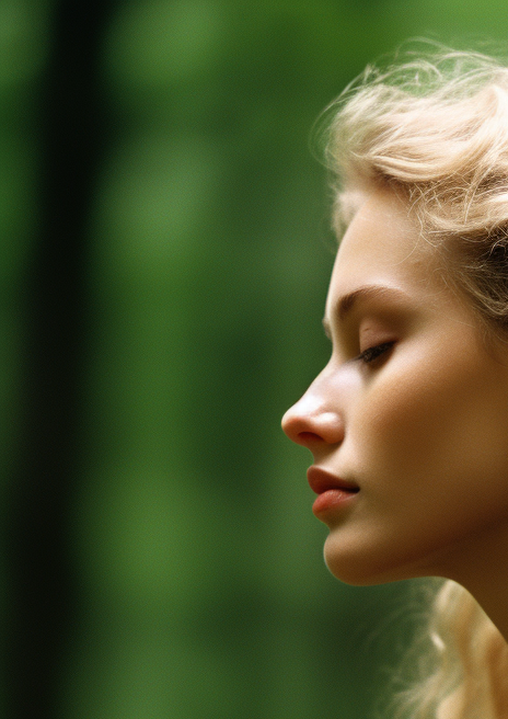 Blonde Haired Woman in Prayer