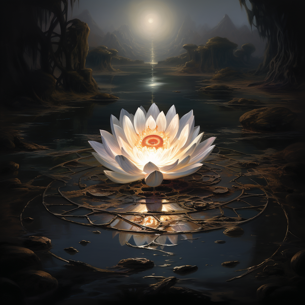 Lotus Flower Blooming Towards the Sun