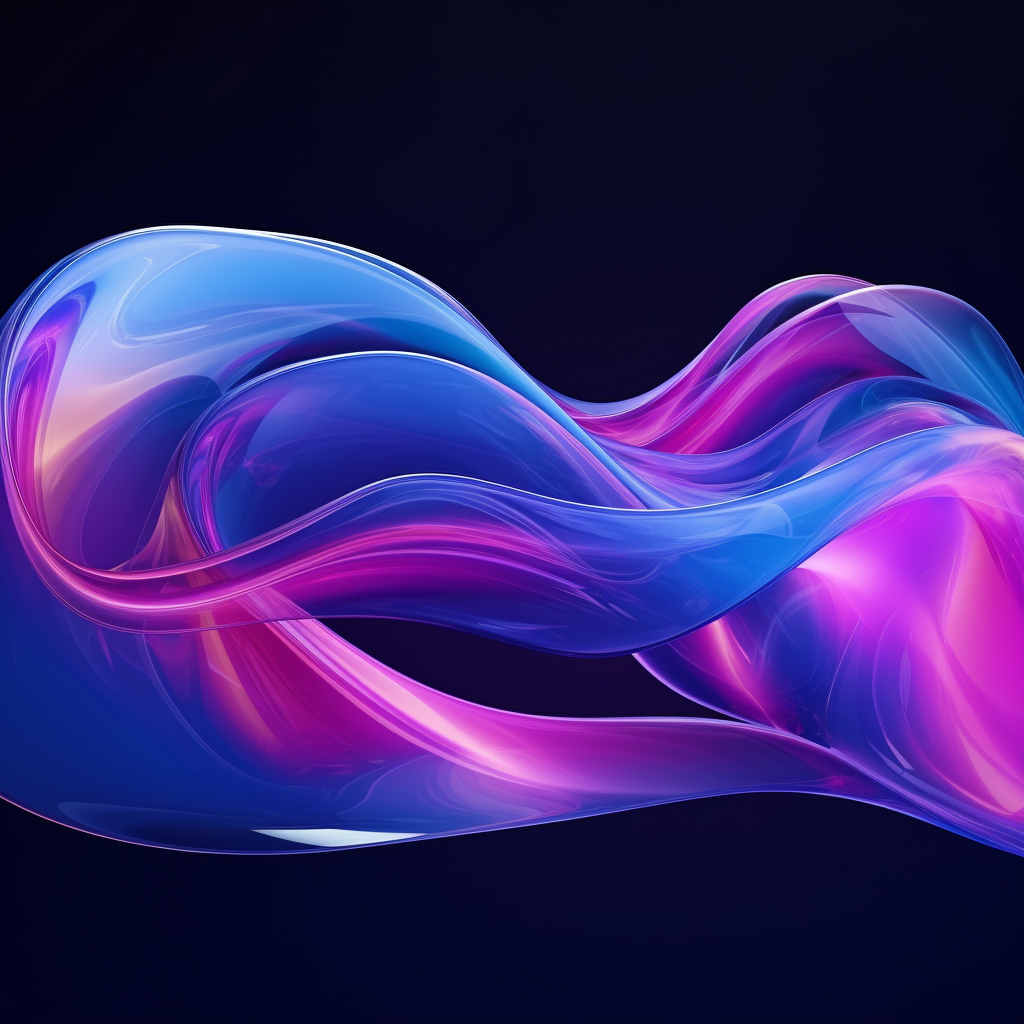 Blue and purple transparent dynamic forms