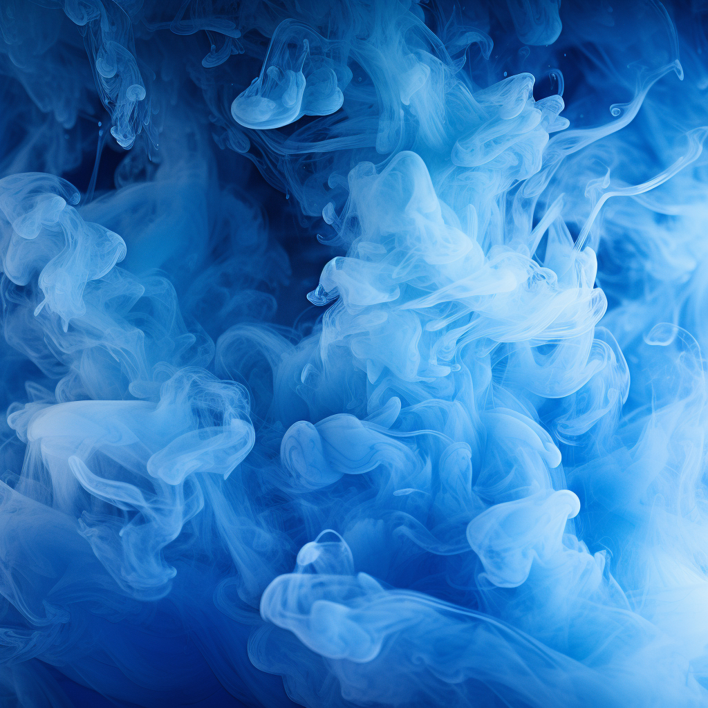 Blue and white smoke background