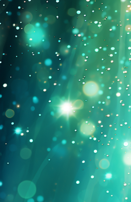 Blue light streaks on a sparkling background