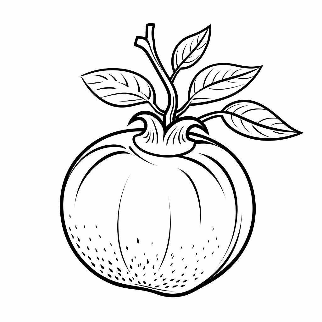 Simple Pomegranate Coloring Page