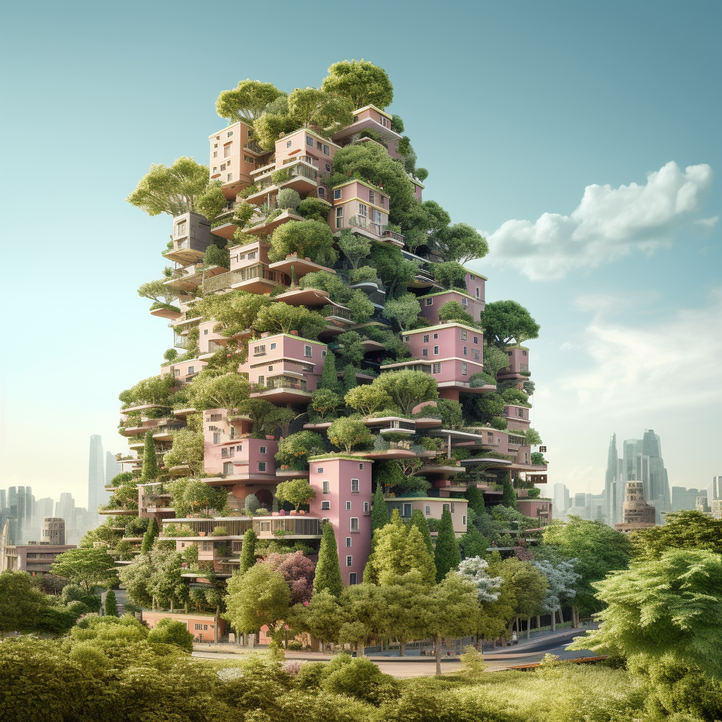 Artificial Inflatable Tree on Bosco Verticale