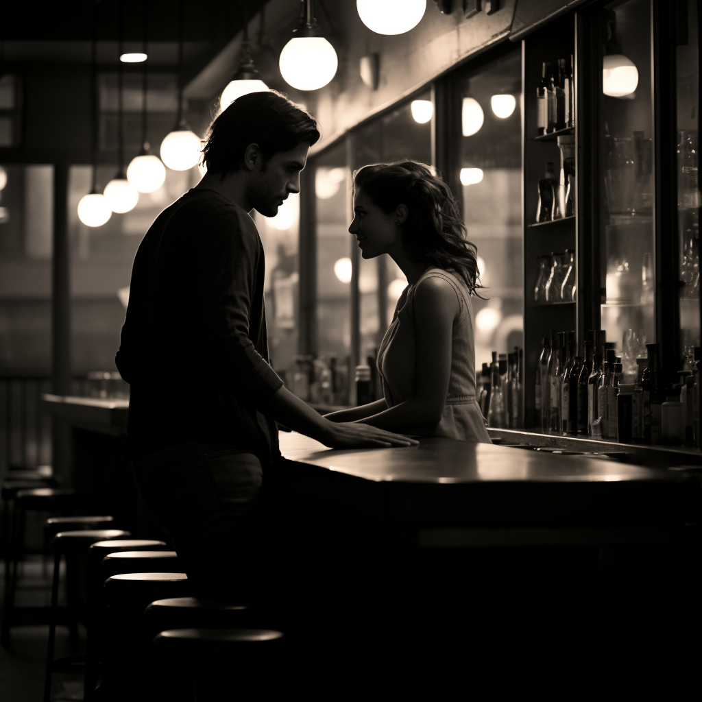 Couple in a Boston bar