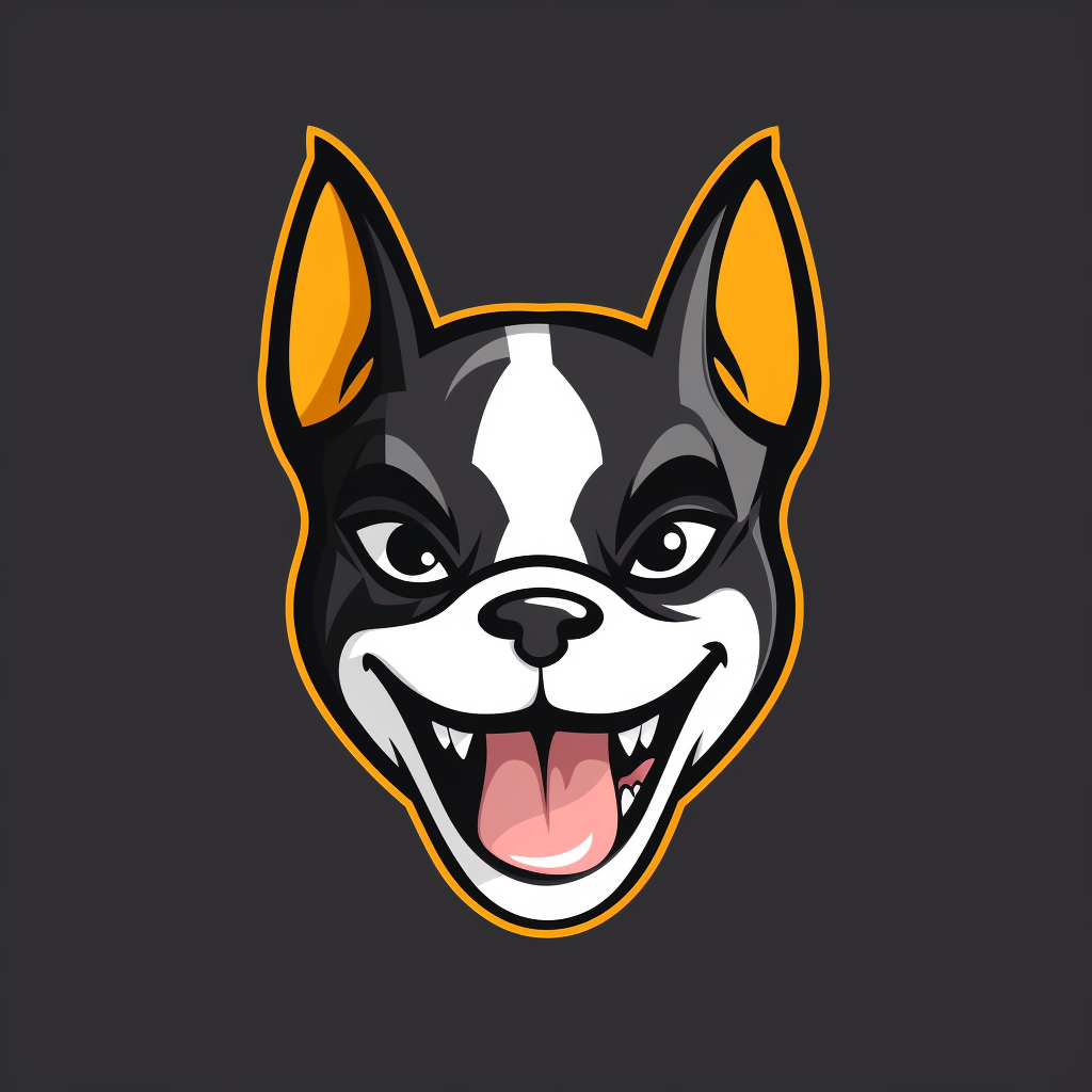 Cute Boston Terrier Logo Design