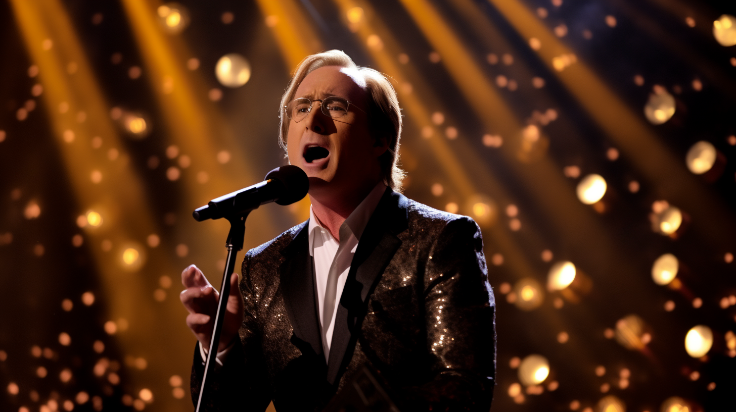 Brad Bird singing on America’s Got Talent photo