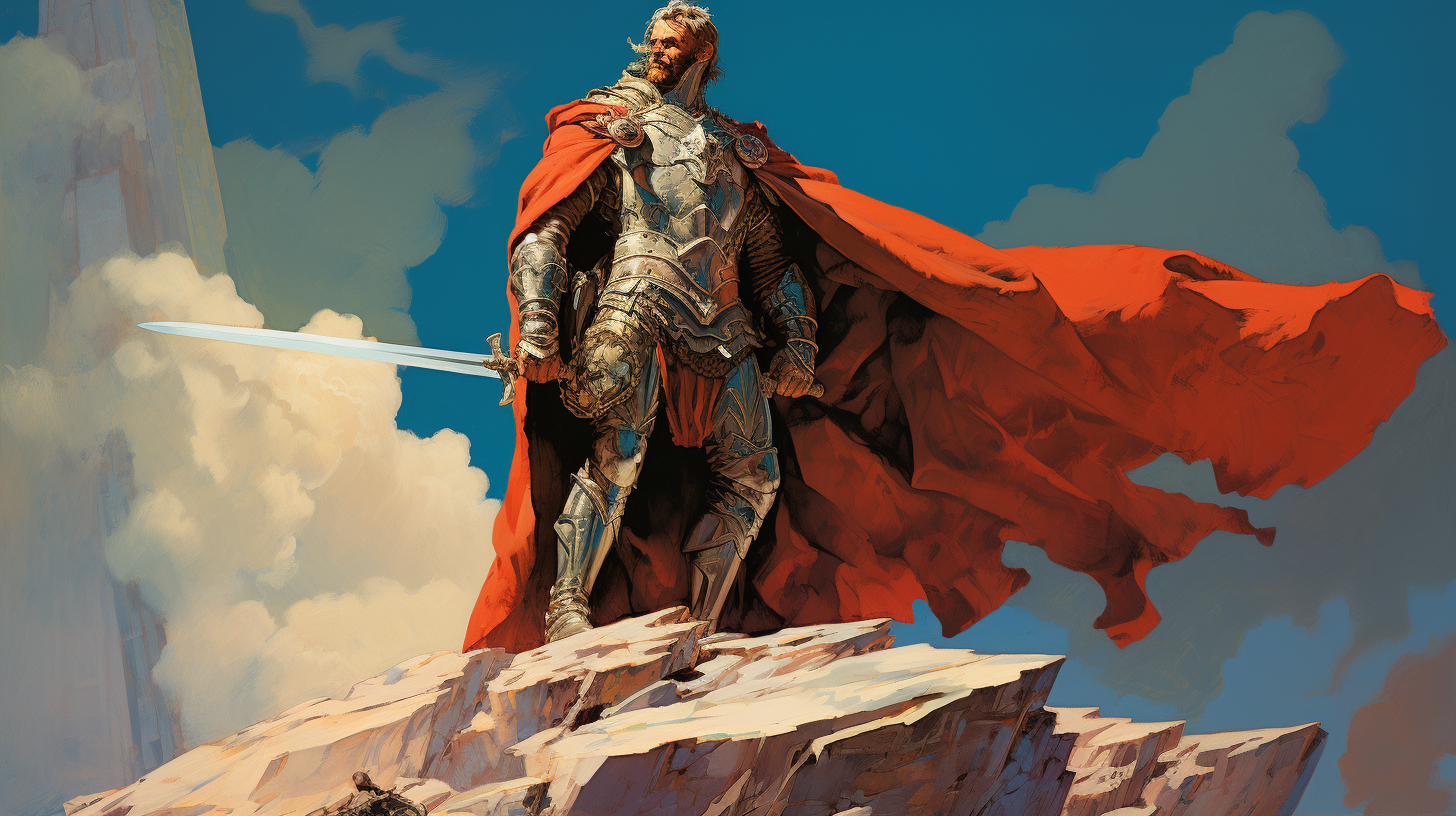 Warrior with Tattered Armor and Sword