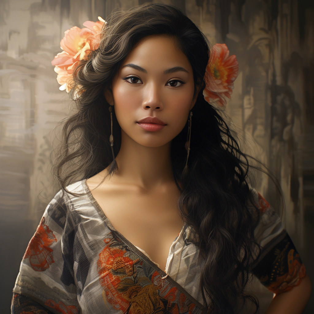 Authentic portrayal of a Brazilian Asian woman