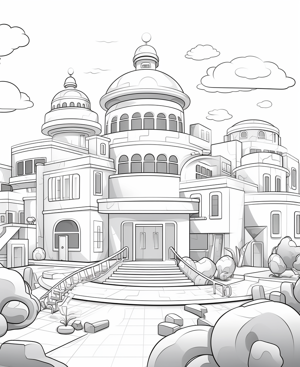 Cartoon-style Bright Hospital for Kids