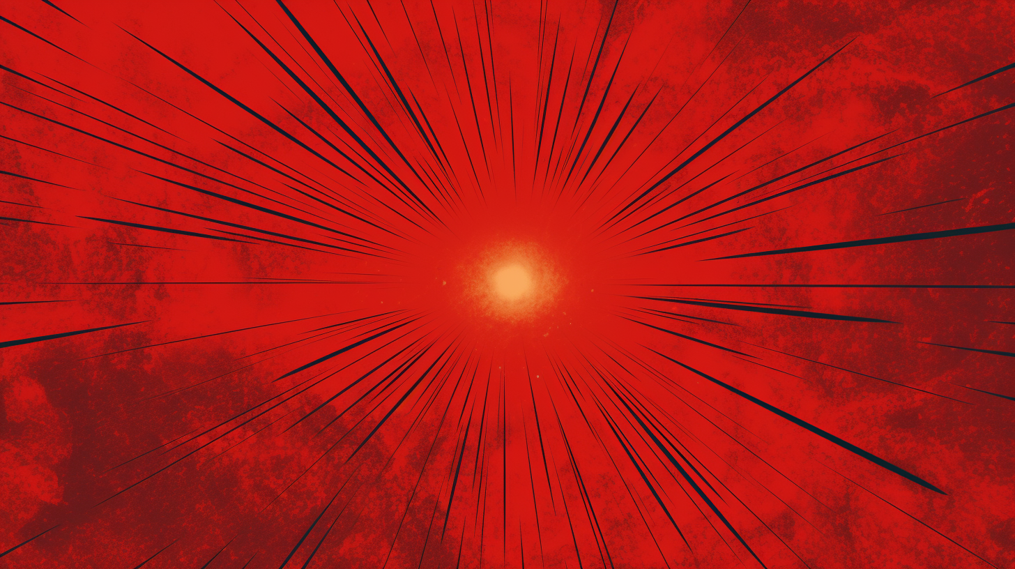 Bright red sunburst texture