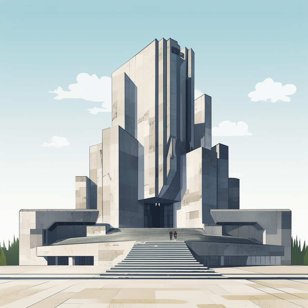 Brutalism monument with political meaning