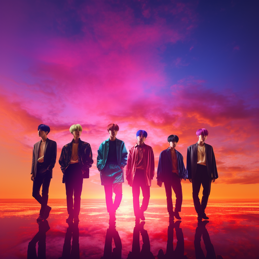 Colorful BTS Kpop Playlist Cover