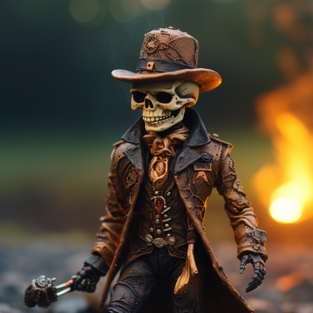 Burnt Stylish Skeleton Adventurer Photo