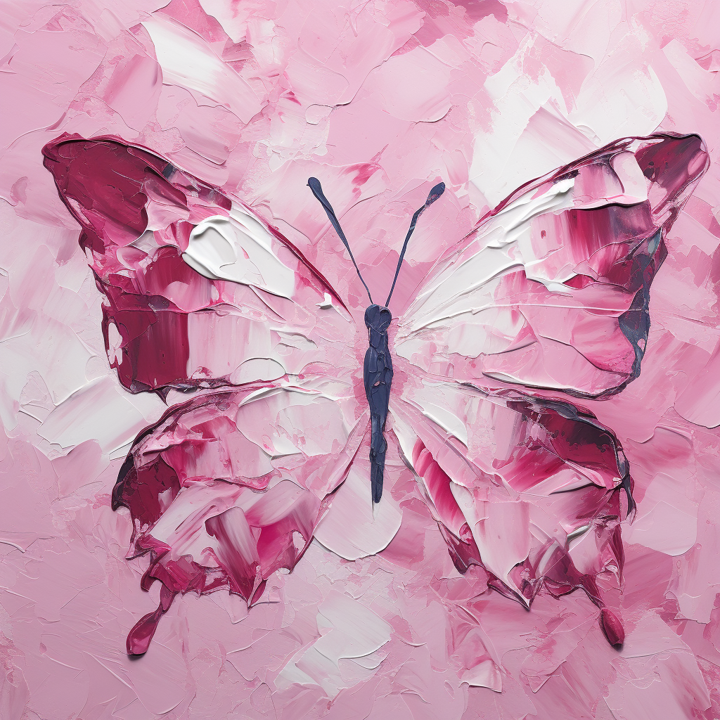 Beautiful Pink Butterfly Art