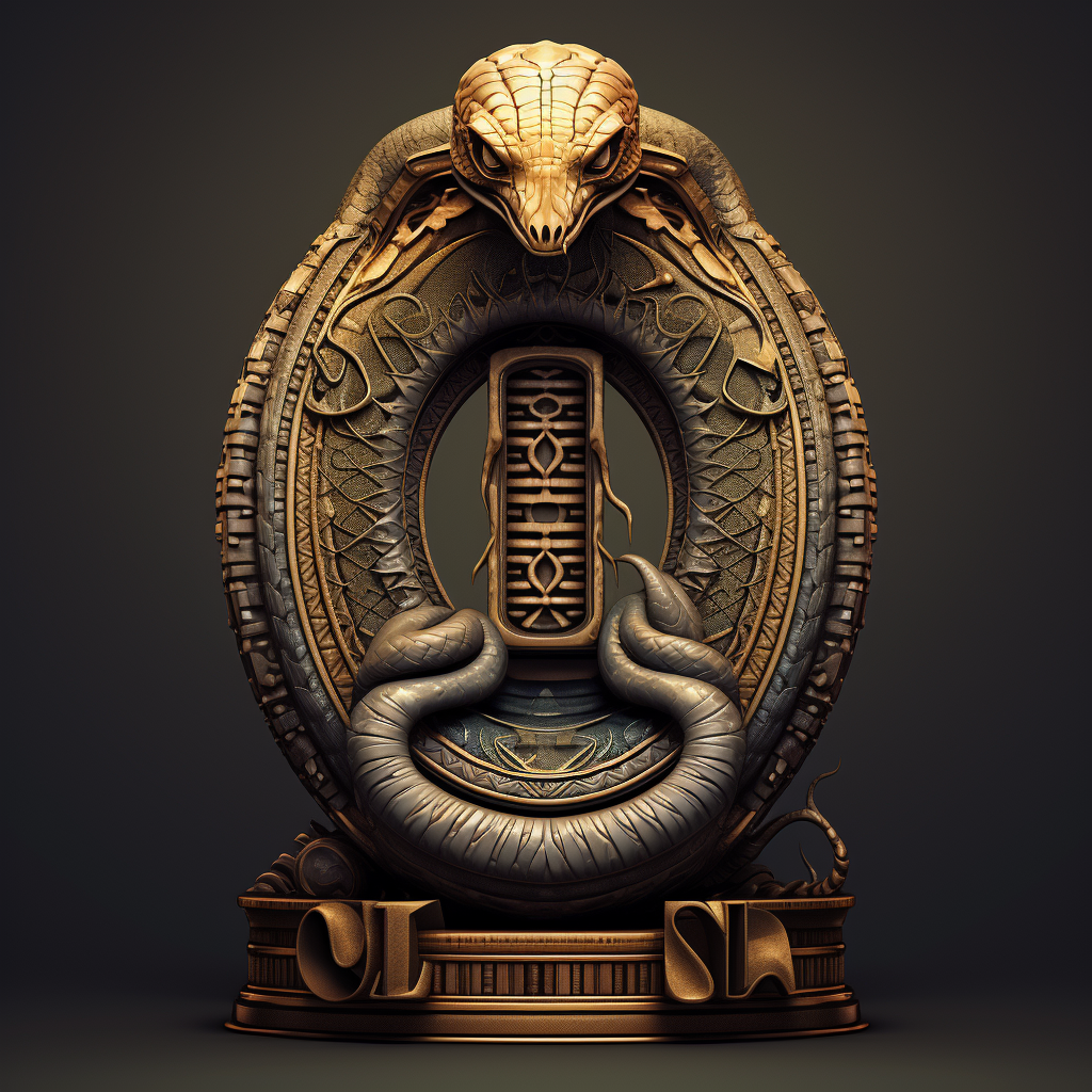 Symbolic Cadre Greek Snake Image